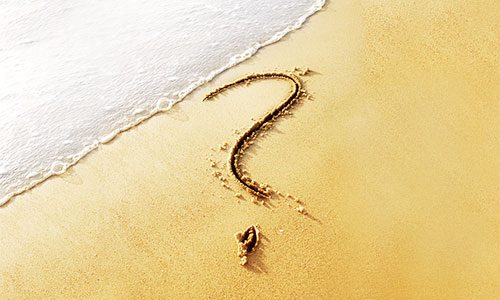 Question Mark in the Sand